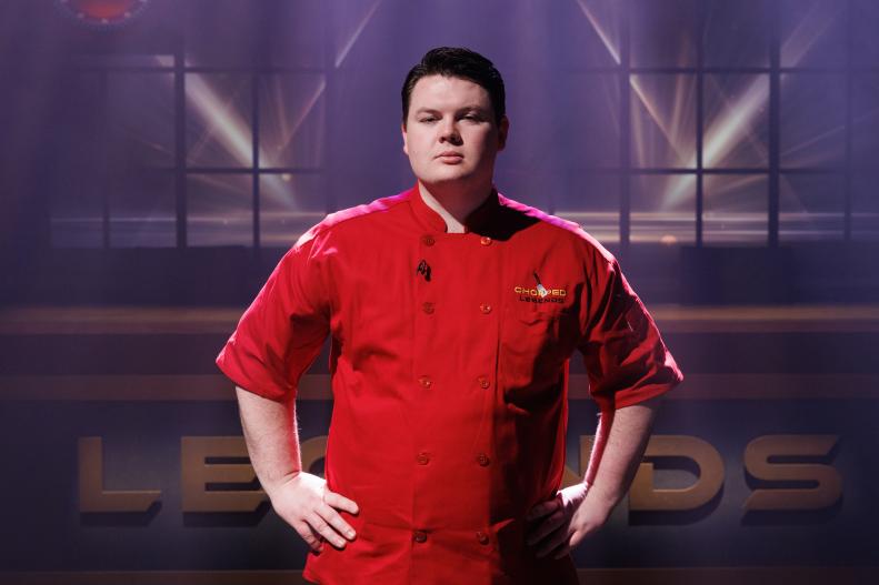Chef Peter McQuaid poses, as seen on Chopped: Legends, Season 59.