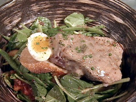 Parisian-Style Grilled Ahi Tuna Salad with a Soft-Boiled Quail Egg