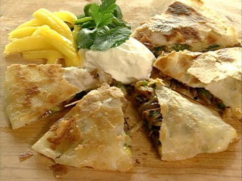 Caramelized Maui Onion and Barbeque Duck Quesadillas