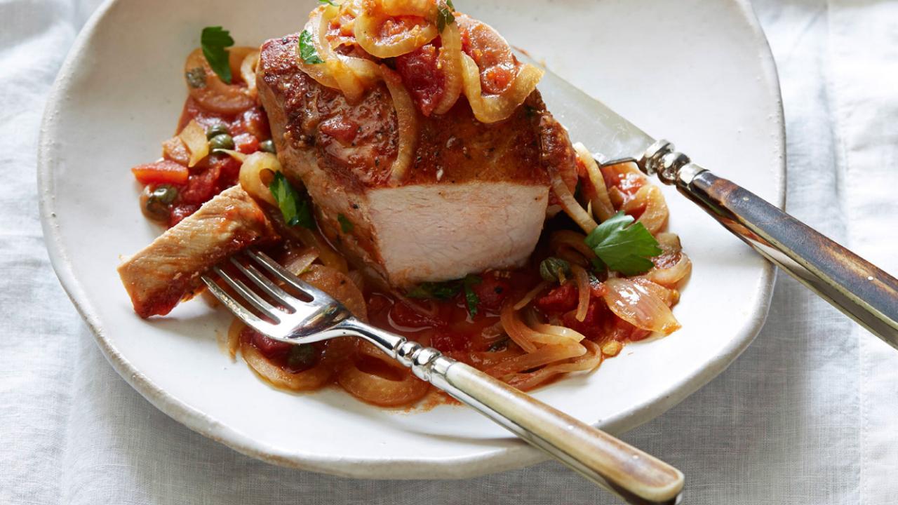 Fennel and Caper Pork Chops