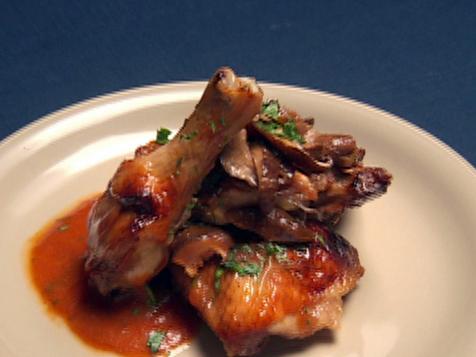 Chicken with Mushroom Demi-Glace and Figs