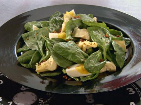 Warm Spinach Salad with Eggs and Bacon