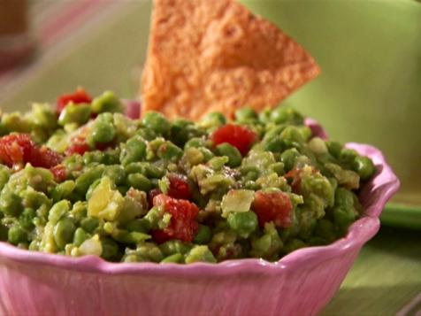 Roasted Chile Guacamole with Baked Tortilla Chips
