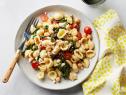 Giada De Laurentiis's Orecchiette with Greens, Garbanzo Beans and Ricotta Salata for Reshoots, as seen on Food Network.