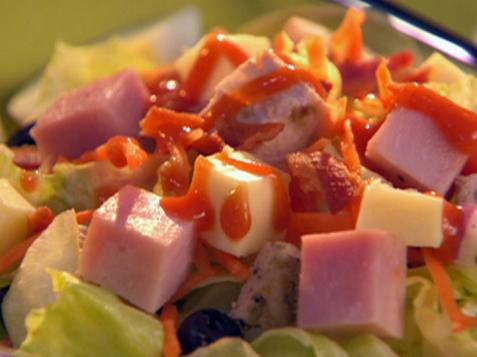 Chefs Salad with Applewood Smoked Bacon Turkey and Tomato-Y French Dressing
