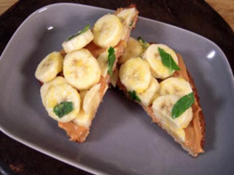 Peanut Butter and Lemon-Mint Banana Toast