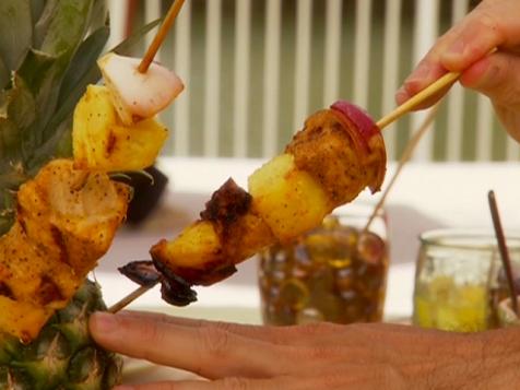 Grilled Pork and Pineapple Skewers with Achiote Sauce