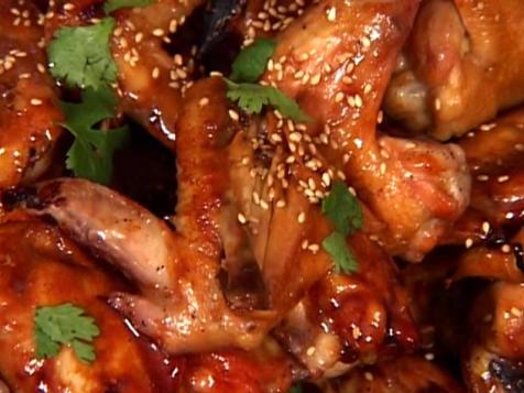 Teriyaki Chicken Wings With Sesame And Cilantro