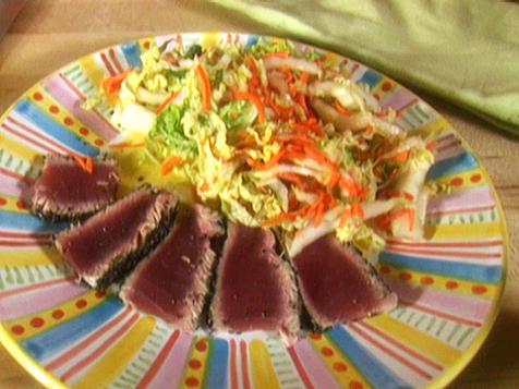 Ahi Tuna with Napa Cabbage Salad