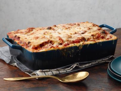 Tyler Florence's Eggplant Parmesan for the Veggie Delight episode of How to Boil Water, as seen on Food Network.