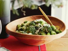 Serve Alton Brown's top-rated Oven-Roasted Broccoli, topped with crunchy panko breadcrumbs and grated cheese, with this recipe from Good Eats on Food Network.