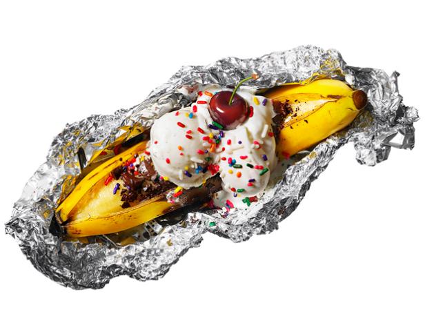 grilled banana split