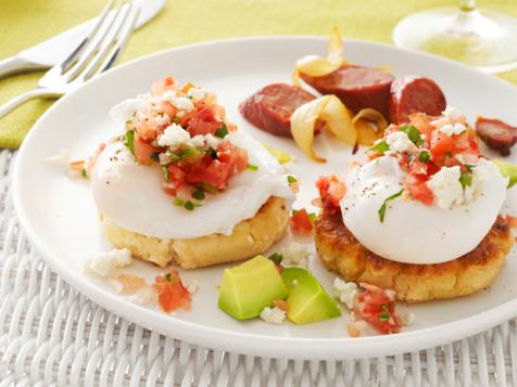 Masa Corn Cakes with Poached Eggs
