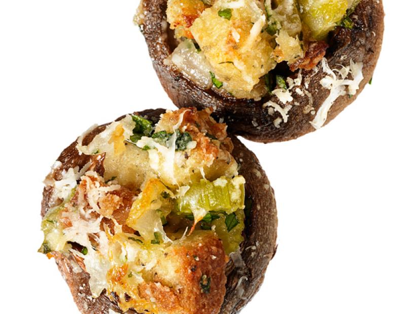 Stuffed Mushrooms made from Leftovers