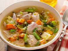 Repurpose every element of your Thanksgiving leftovers into Michael Chiarello's Next-Day Turkey Soup with Mashed Potato Polpetti recipe from Food Network.