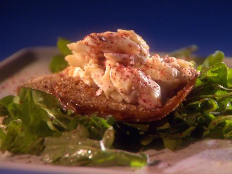 Fried Green Tomato and Crab Salad with Sumac Vinaigrette