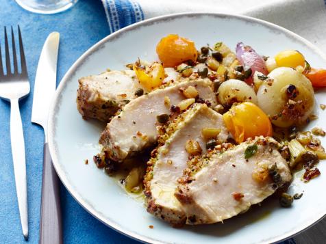 Sicilian Swordfish with Sweet-and-Sour Vegetables