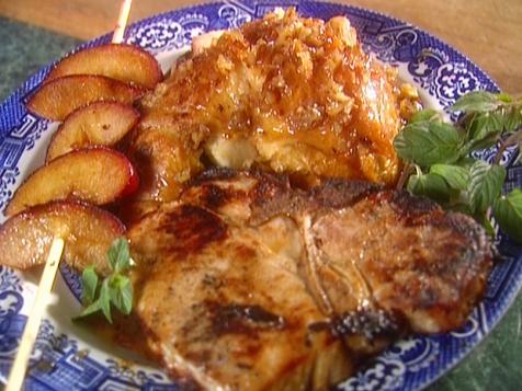 Croissant French Toast Stuffed With Grilled Peaches