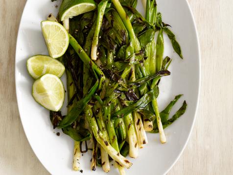 Grilled Lime Scallions