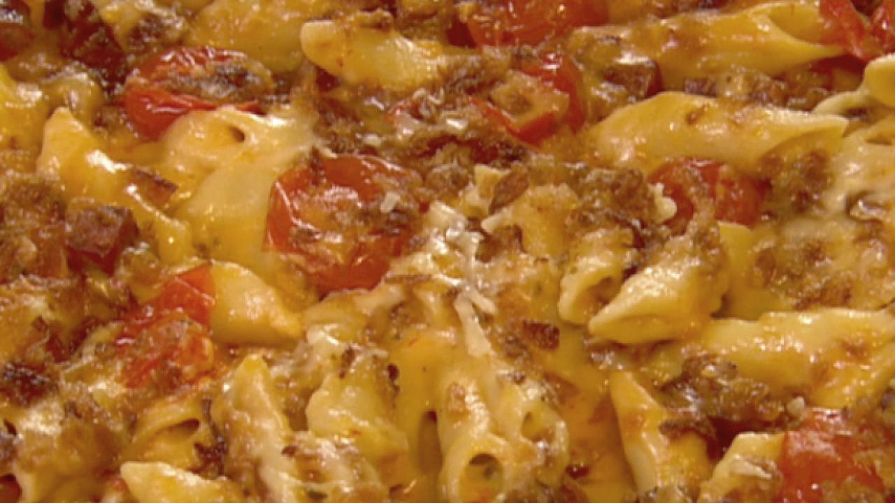 Spicy Mac-Cheese-'n'-Chorizo