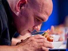 The eight remaining rival chefs are challenged to concoct all-star dishes using common confections, forcing many of them far beyond their comfort zones.
