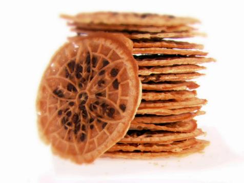 Chocolate Chip and Cinnamon Pizzelles