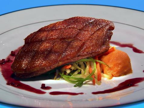 Duck Breast with Apple-Pomegranate Sauce