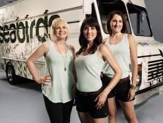 Nicole Daddona, Stephanie Morgan, and Raya Belna as seen on Food Network?s The Great Food Truck Race Season 2.