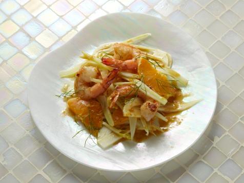 Shrimp With Orange Butter and Fennel and Orange Salad