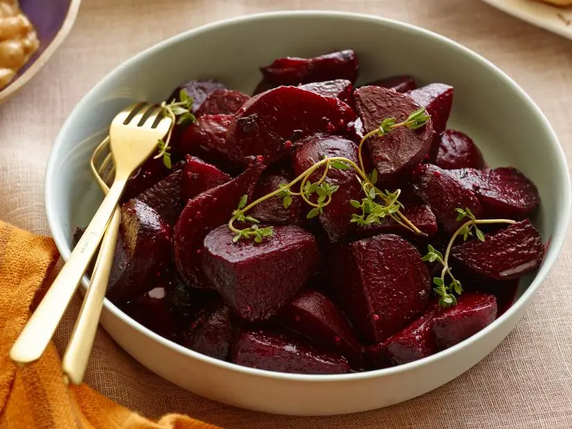 ROASTED BEETS
Ina Garten
Barefoot Contessa/Market Day
Food Network
Beets, Olive Oil, Fresh Thyme Leaves, Kosher Salt, Pepper, Raspberry Vinegar, Orange,ROASTED BEETS
Ina Garten
Barefoot Contessa/Market Day
Food Network
Beets, Olive Oil, Fresh Thyme Leaves, Kosher Salt, Pepper, Raspberry Vinegar, Orange
