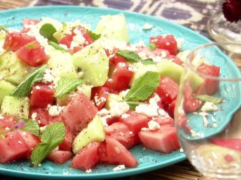 Watermelon, Feta and Mint Skewers with Sumac