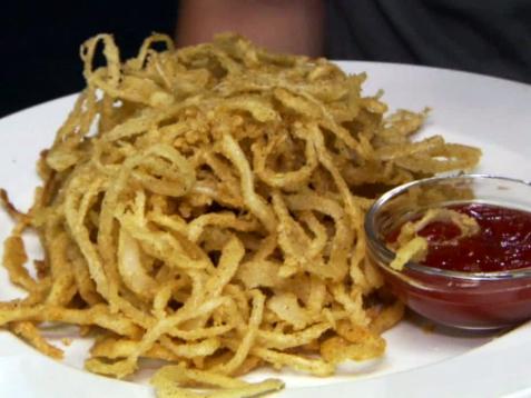 Crisp Onion Rings, Spiced Ketchup