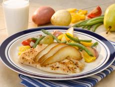 Tilapia with pears and roasted potatoes.
