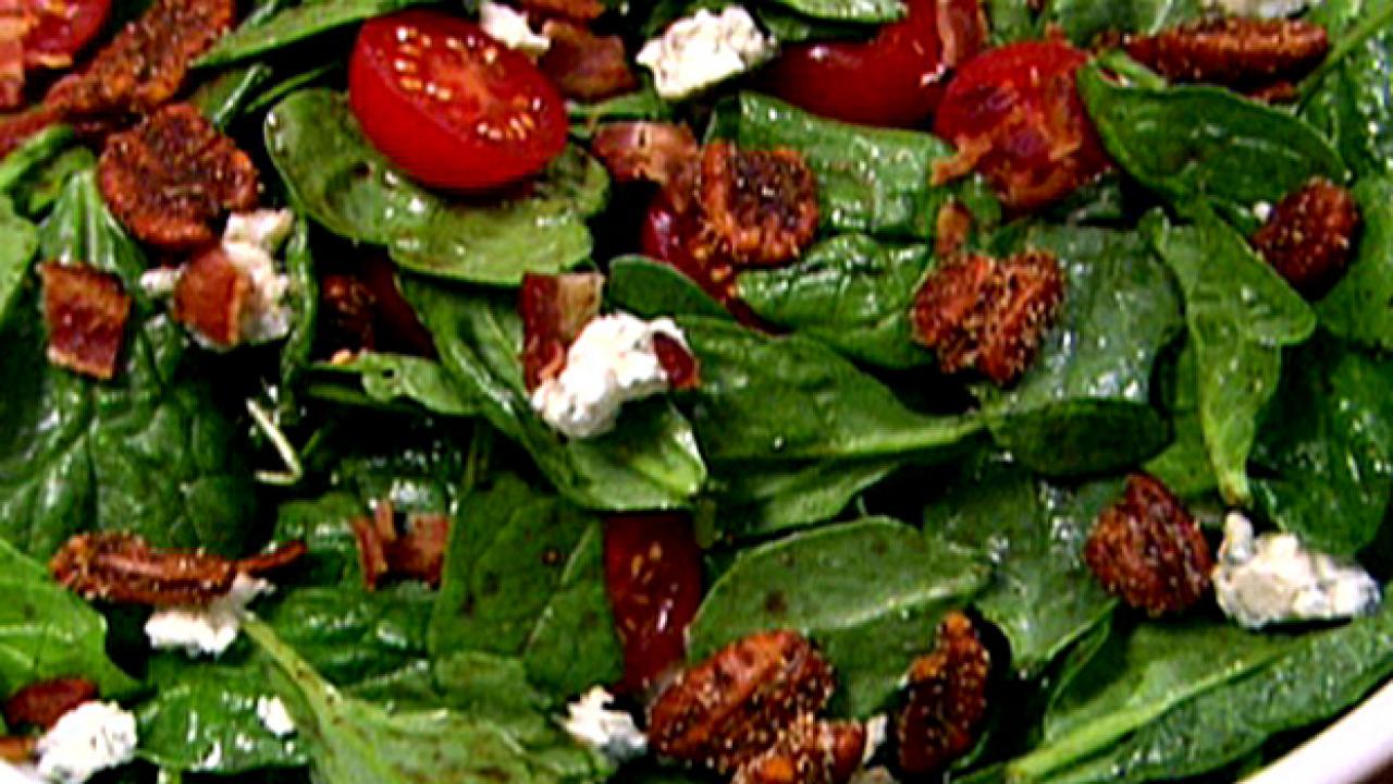Spinach Salad & Spiced Pecans