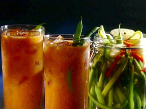 Roasted Mary with Hot Pickled Green Beans