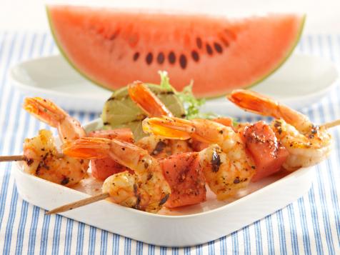 Fiery 5 Pepper Shrimp and Watermelon Kabobs