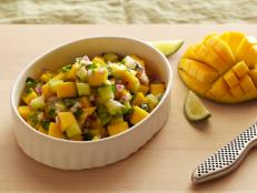 For a healthy side dish, make Ellie Krieger's fruity-spicy Mango Salsa recipe from Food Network. It's made even brighter with the help of lime.