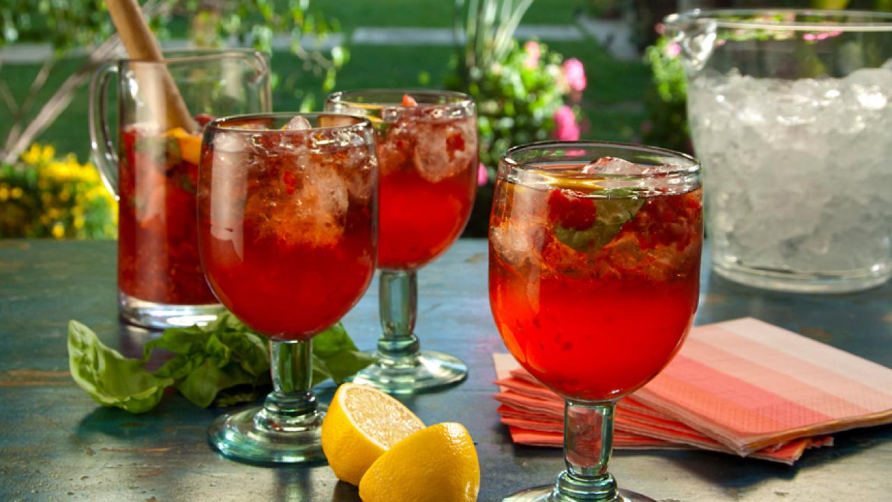 Raspberry-Basil Cocktails