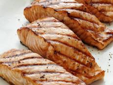 Bobby Flay's Grilled Salmon Steak with Hoisin BBQ Sauce