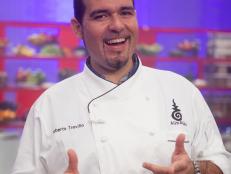 Rival Chef Roberto Trevino as seen on Food Network's Next Iron Chef, Redemption, Season 5.