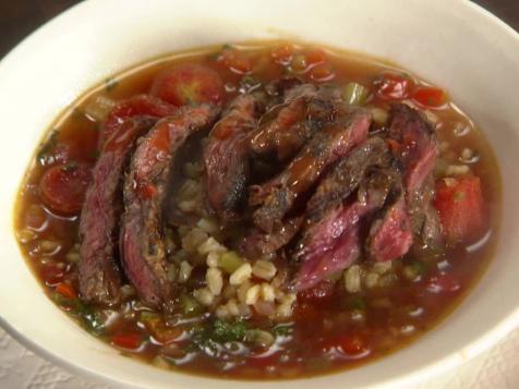 Mexican Sliced Steak and Barley Soup