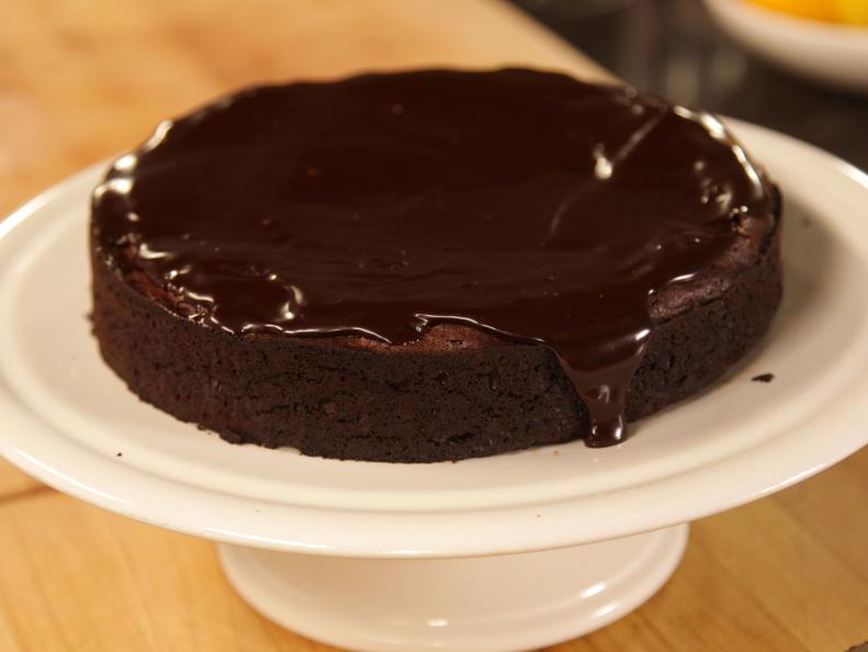 Chocolate Cassis Cake baked by Giada De Laurentiis and Ina Garten as seen on Food Network’s The Barefoot Contessa, Season 9.