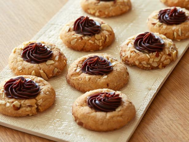 Chocolate-Almond Butter Thumbprint Cookies