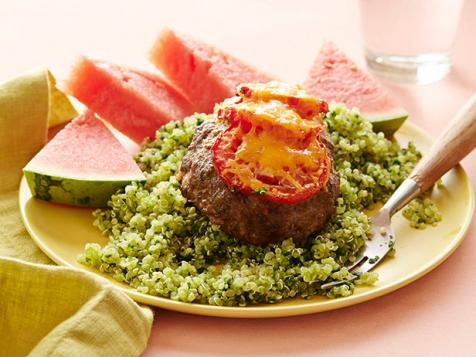Cheesy Meatloaf with Green Quinoa