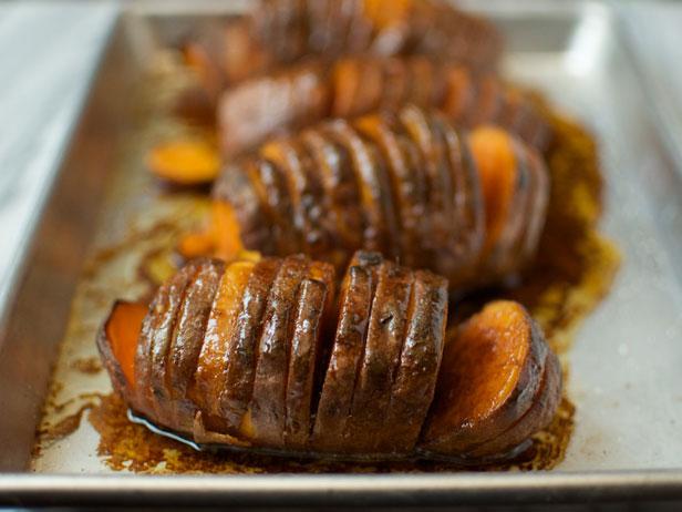 Grilled Hassleback Sweet Potatoes