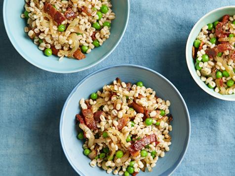 Barley with Bacon, Peas and Dill