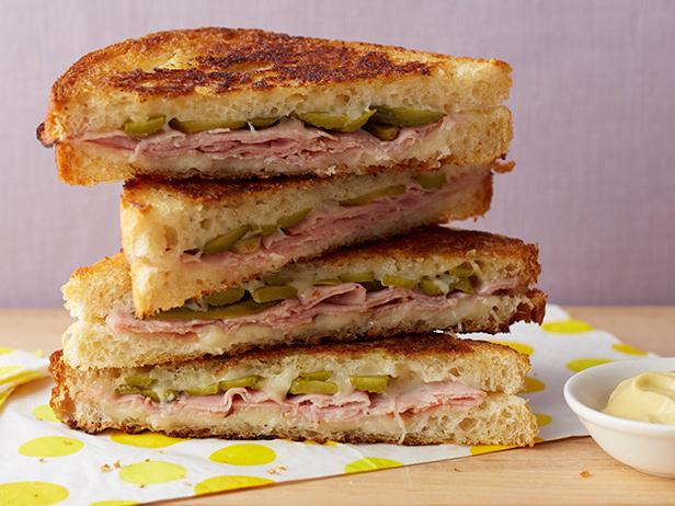 Food Network's Garlicky Ham and Swiss Grilled Cheese