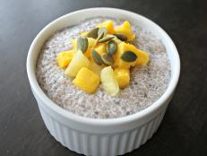 Have you tried chia seeds? They plump up when soaked and when combined with a milk (or a dairy alternative like coconut milk) create a cool, creamy pudding.