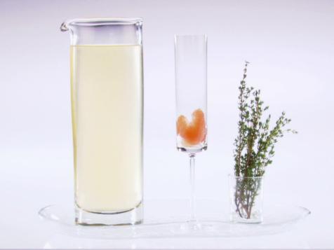Pink Grapefruit and Thyme Bellinis
