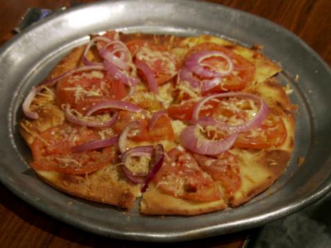 Tomato Onion Flatbread Pizza